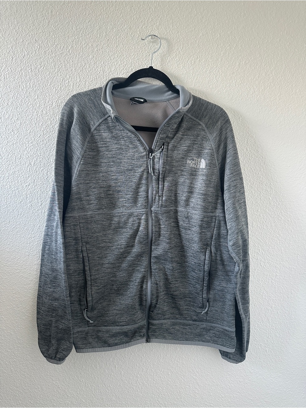 The North Face Men’s Heather Gray Full-Zip Fleece Jacket